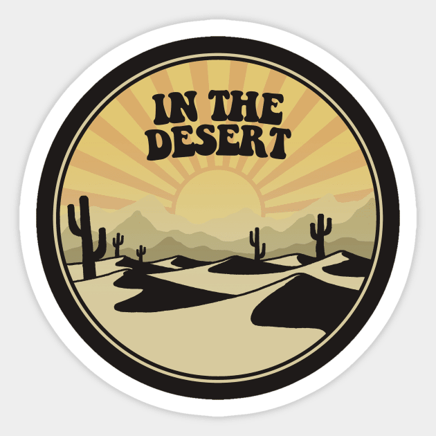 In the Desert Sticker by HenryBennettArt